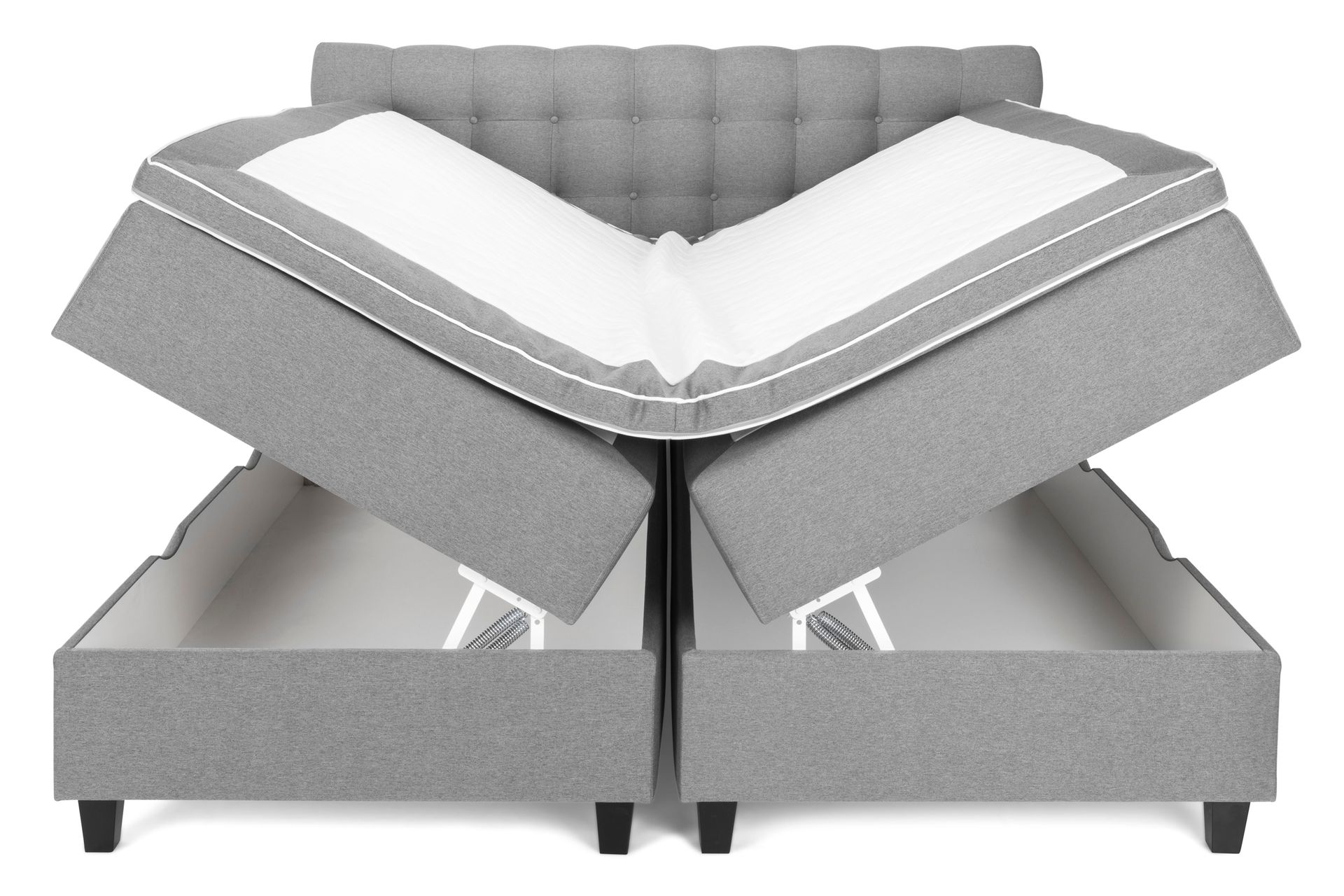 Sänkypaketti Boxford 160x200 Säilytyssänky - Vaaleanharmaa - Huonekalut - Sänky - Jenkkisängyt