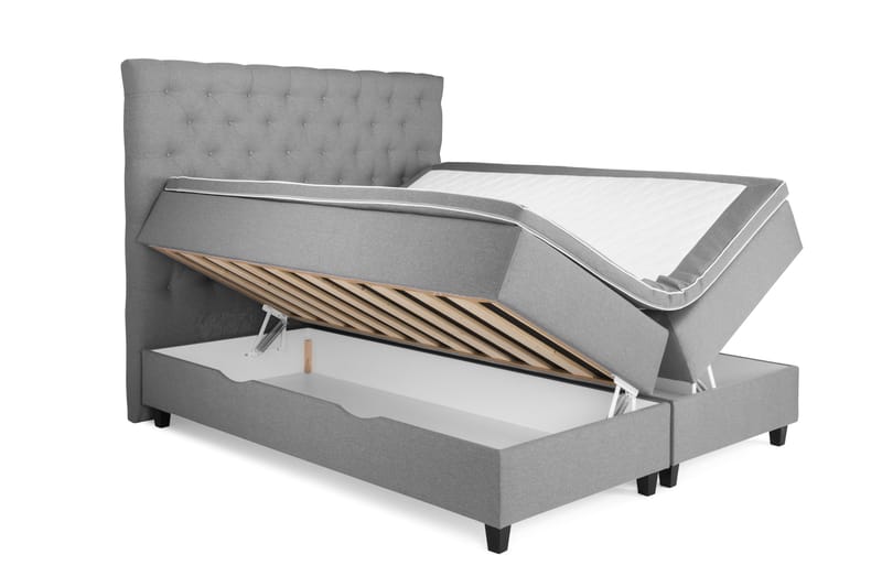Sänkypaketti Boxford 160x200 Säilytyssänky - Vaaleanharmaa - Huonekalut - Sänky - Jenkkisängyt