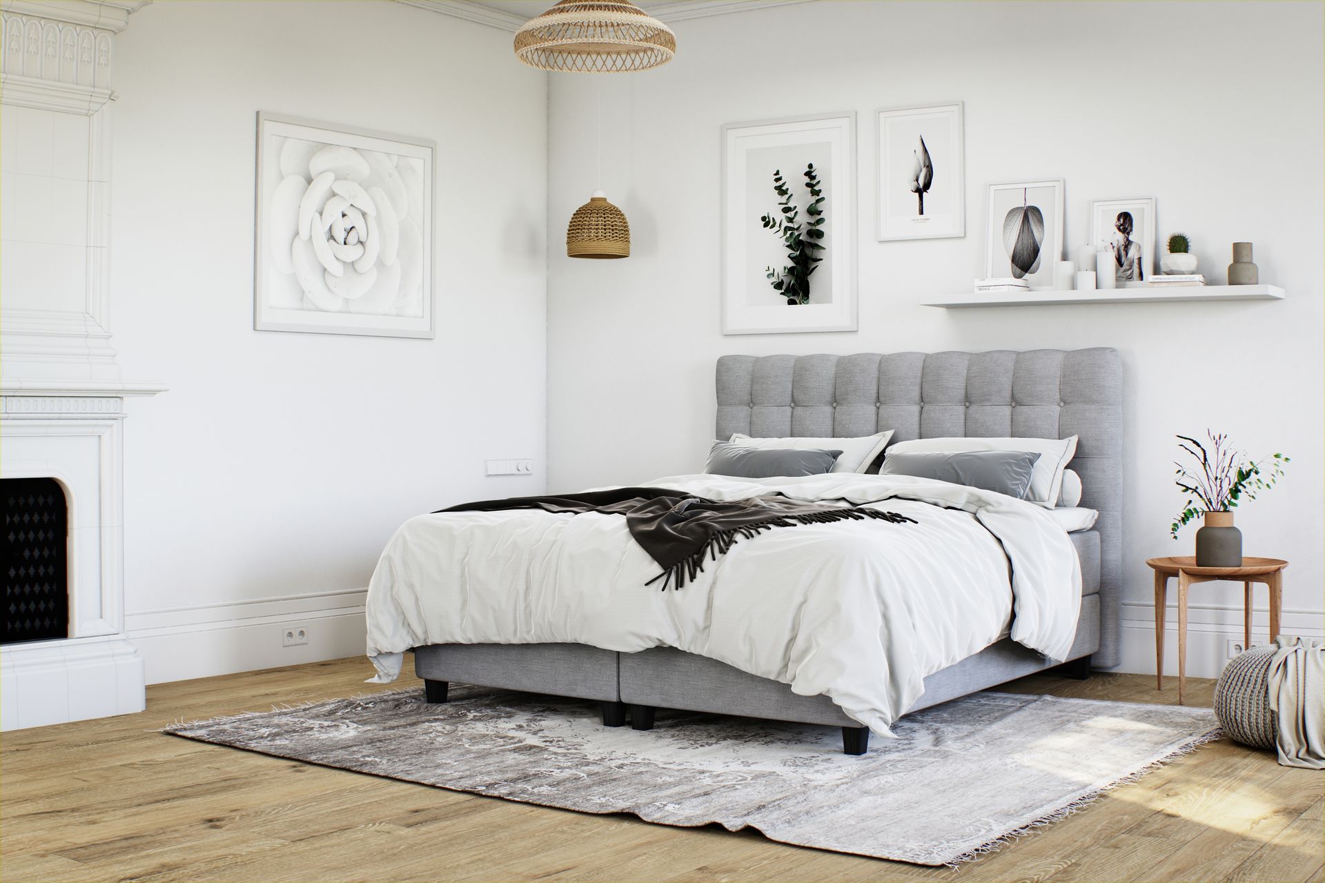 Sänkypaketti Boxford 160x200 Säilytyssänky - Vaaleanharmaa - Huonekalut - Sänky - Jenkkisängyt