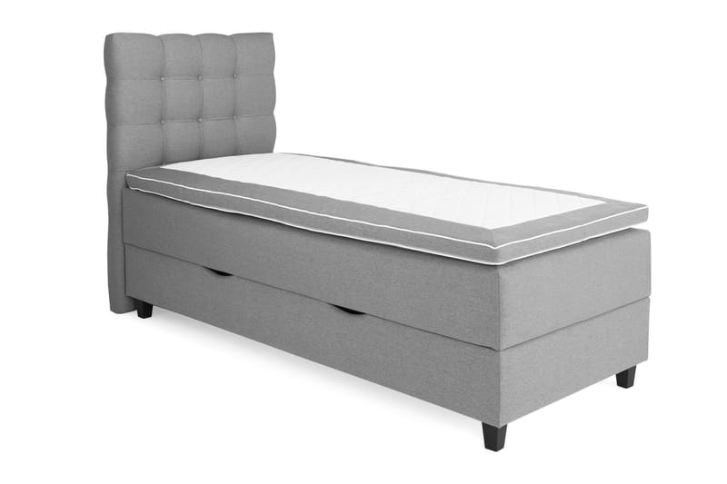 Sänkypaketti Boxford 90x200 Säilytyssänky - Vaaleanharmaa - Huonekalut - Sänky - Sängyt säilytystilalla