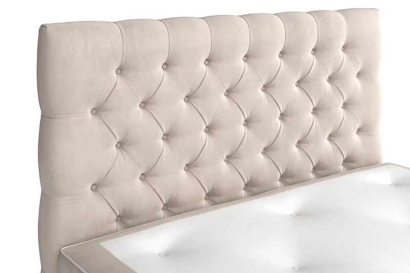 Sänkypaketti Celine 120x200 cm Sametti - Beige - Huonekalut - Sänky - Jenkkisängyt