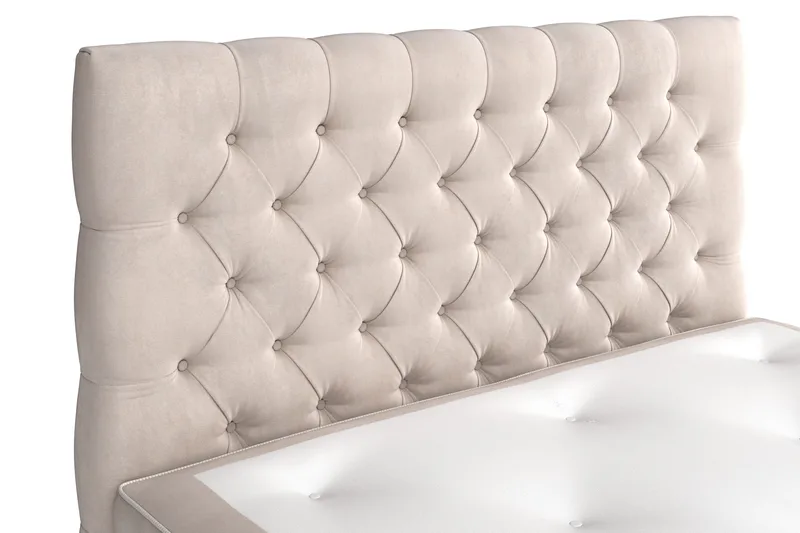 Sänkypaketti Celine 120x200 cm Sametti - Beige - Huonekalut - Sänky - Jenkkisängyt