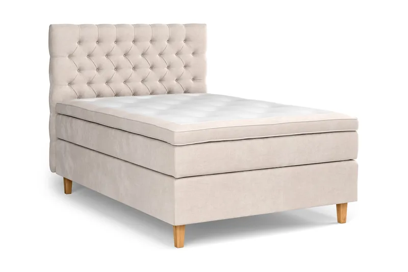 Sänkypaketti Celine 120x200 cm Sametti - Beige - Huonekalut - Sänky - Jenkkisängyt