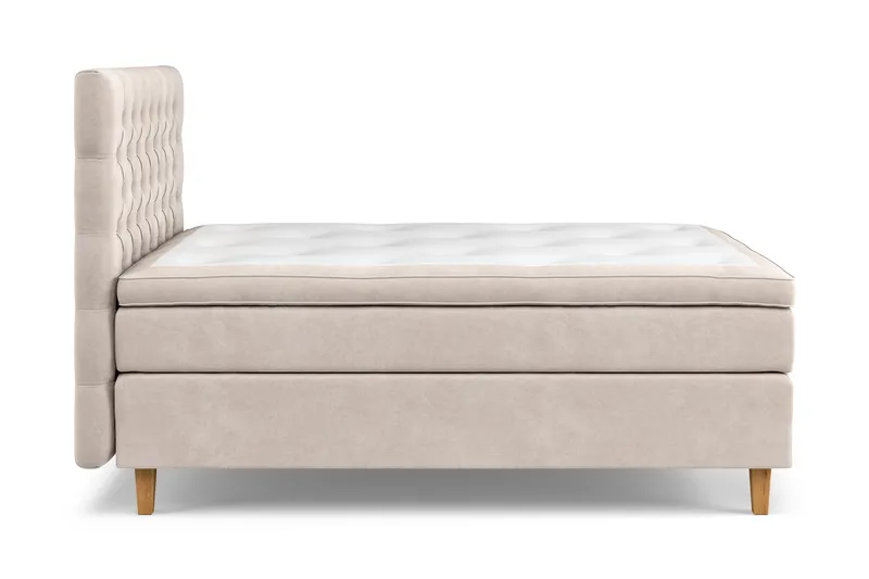 Sänkypaketti Celine 120x200 cm Sametti - Beige - Huonekalut - Sänky - Jenkkisängyt