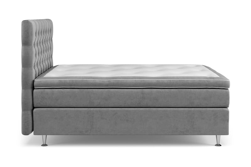 Sänkypaketti Celine 120x200 cm Sametti - Harmaa - Huonekalut - Sänky - Yhden hengen sängyt