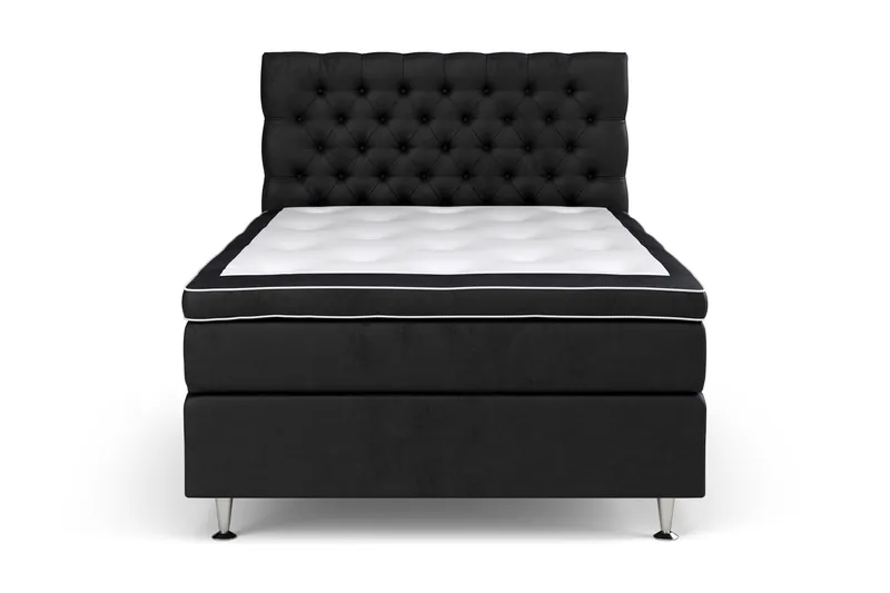 Sänkypaketti Celine 120x200 cm Sametti - Musta - Huonekalut - Sänky - Jenkkisängyt