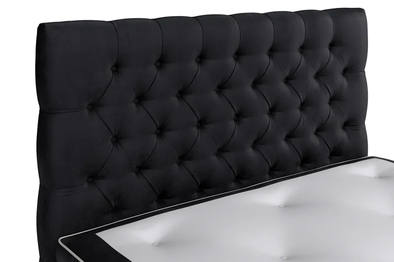 Sänkypaketti Celine 120x200 cm Sametti - Musta - Huonekalut - Sänky - Jenkkisängyt