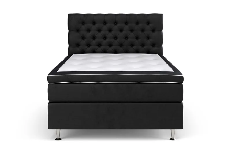 Sänkypaketti Celine 120x200 cm Sametti - Musta - Huonekalut - Sänky - Jenkkisängyt