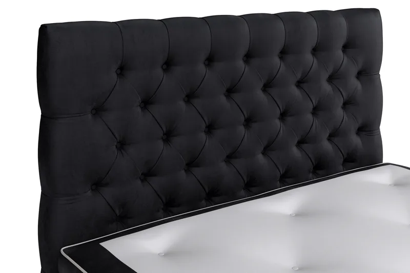 Sänkypaketti Celine 120x200 cm Sametti - Musta - Huonekalut - Sänky - Jenkkisängyt