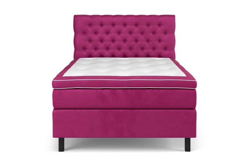 Sänkypaketti Celine 120x200 cm Sametti - Roosa - Huonekalut - Sänky - Jenkkisängyt