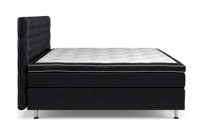 Sänkypaketti Celine 210x210 cm Sametti - Musta - Huonekalut - Sänky - Jenkkisängyt