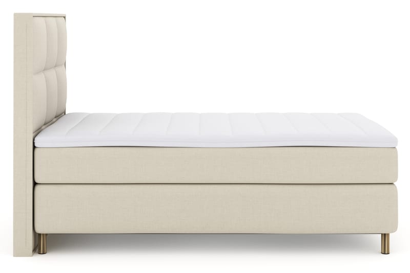Sänkypaketti Choice No 3 120x200 Kova - Beige/Kuparijalat - Huonekalut - Sänky - Jenkkisängyt