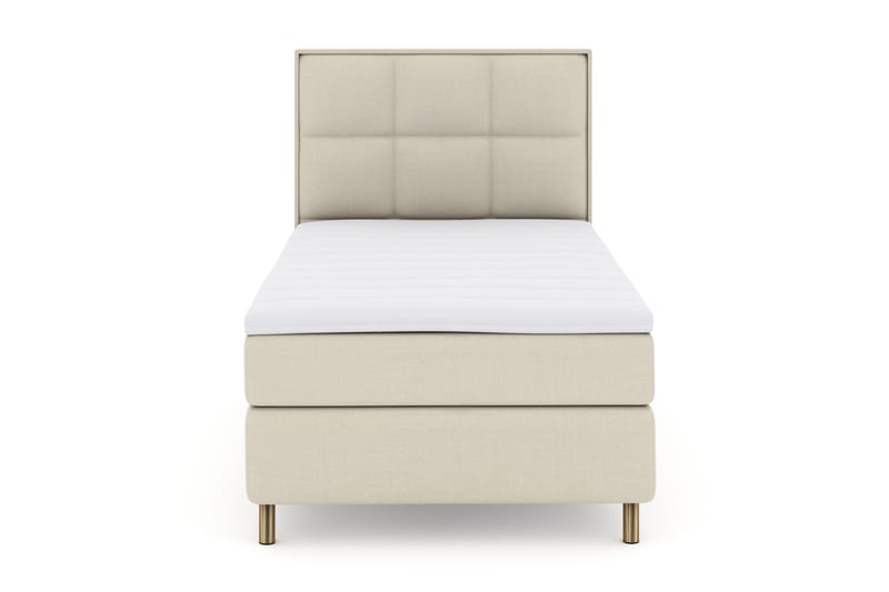 Sänkypaketti Choice No 3 120x200 Kova - Beige/Kuparijalat - Huonekalut - Sänky - Jenkkisängyt