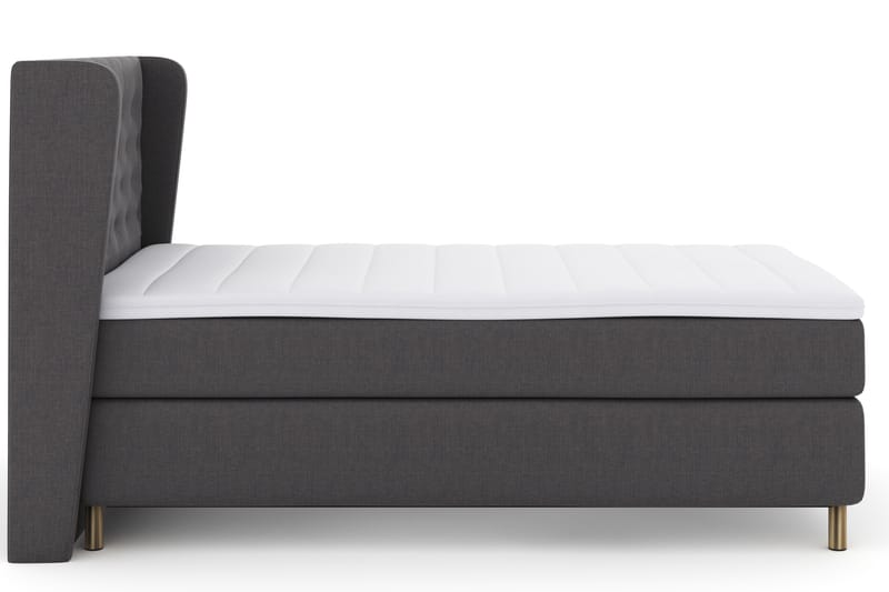 Sänkypaketti Choice No 3 120x200 Kova - Tummanharmaa/Kuparijalat - Huonekalut - Sänky - Jenkkisängyt
