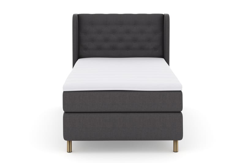 Sänkypaketti Choice No 3 120x200 Kova - Tummanharmaa/Kuparijalat - Huonekalut - Sänky - Jenkkisängyt