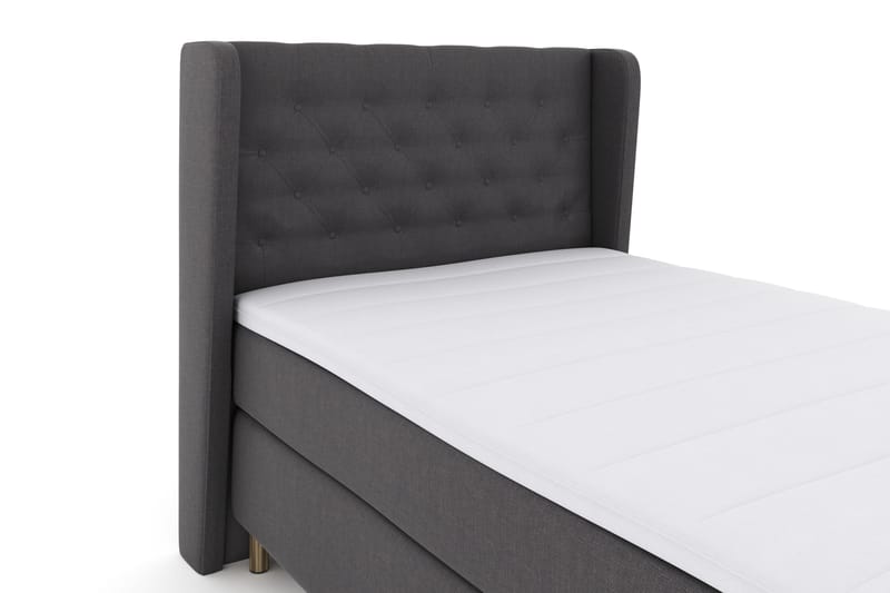 Sänkypaketti Choice No 3 120x200 Kova - Tummanharmaa/Kuparijalat - Huonekalut - Sänky - Jenkkisängyt