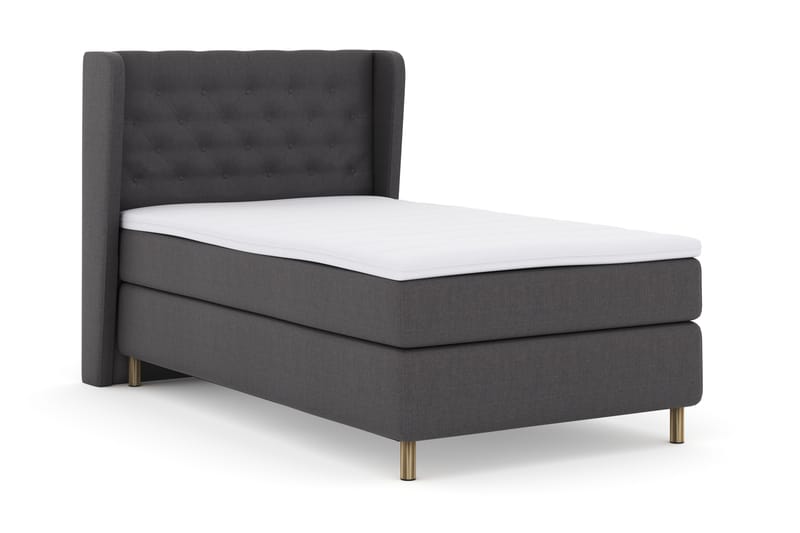 Sänkypaketti Choice No 3 120x200 Kova - Tummanharmaa/Kuparijalat - Huonekalut - Sänky - Jenkkisängyt