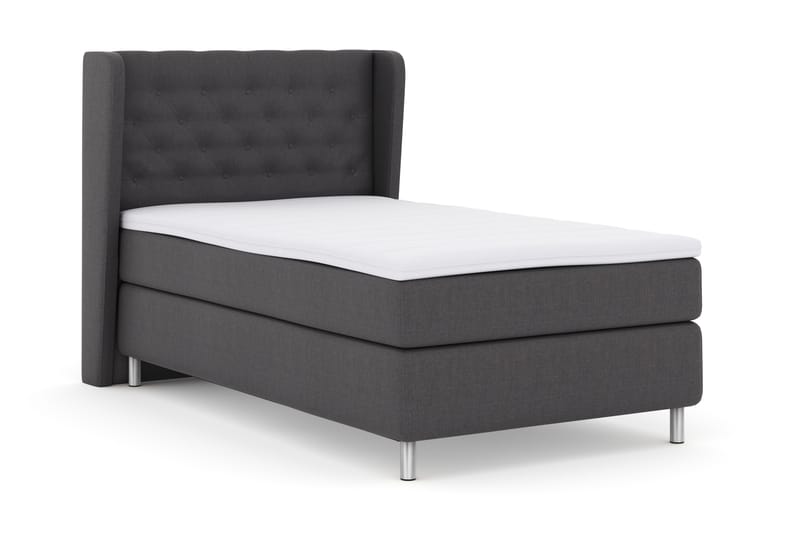 Sänkypaketti Choice No 3 120x200 Kova - Tummanharmaa/Metallijalat - Huonekalut - Sänky - Jenkkisängyt