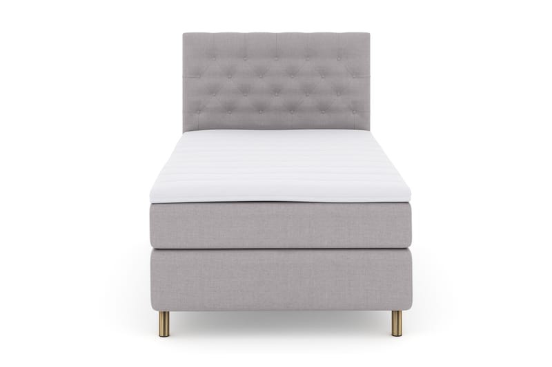 Sänkypaketti Choice No 3 120x200 Kova - Vaaleanharmaa/Kuparijalat - Huonekalut - Sänky - Jenkkisängyt