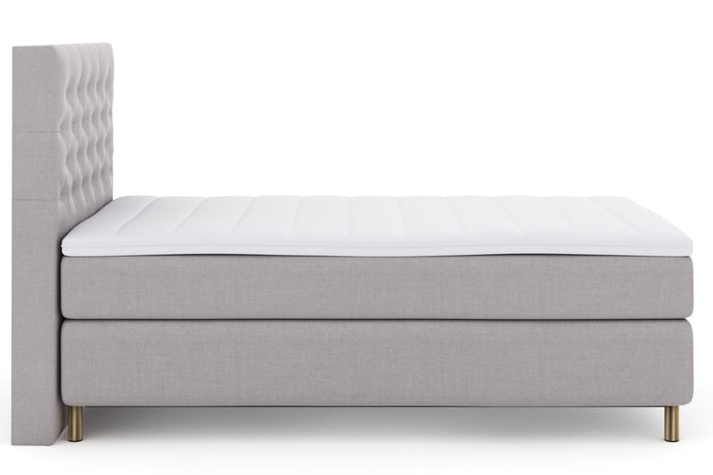 Sänkypaketti Choice No 3 120x200 Kova - Vaaleanharmaa/Kuparijalat - Huonekalut - Sänky - Jenkkisängyt