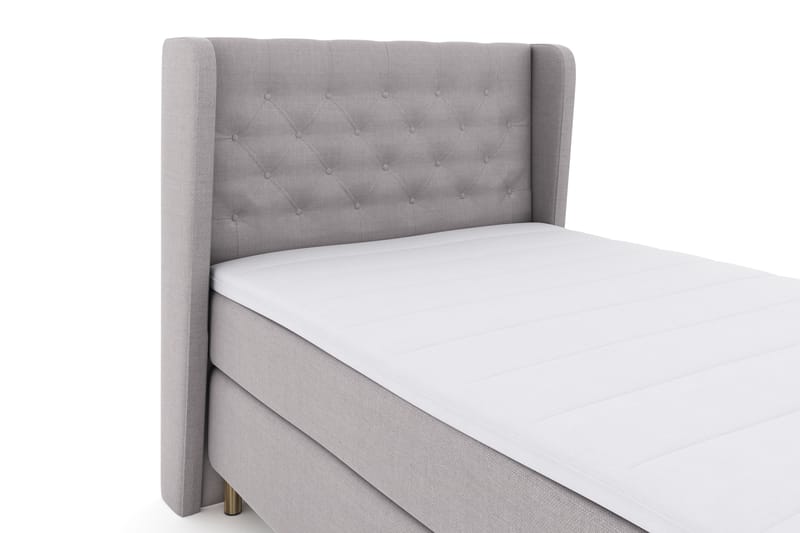 Sänkypaketti Choice No 3 120x200 Kova - Vaaleanharmaa/Kuparijalat - Huonekalut - Sänky - Jenkkisängyt
