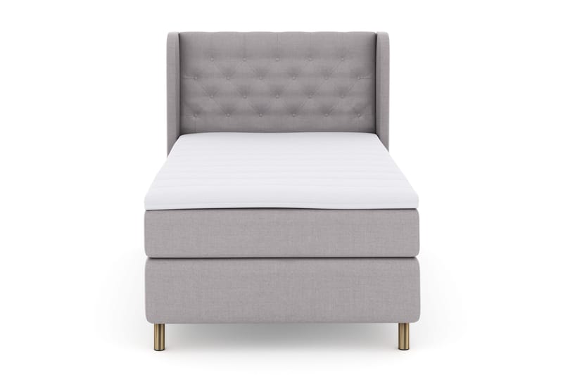 Sänkypaketti Choice No 3 120x200 Kova - Vaaleanharmaa/Kuparijalat - Huonekalut - Sänky - Jenkkisängyt