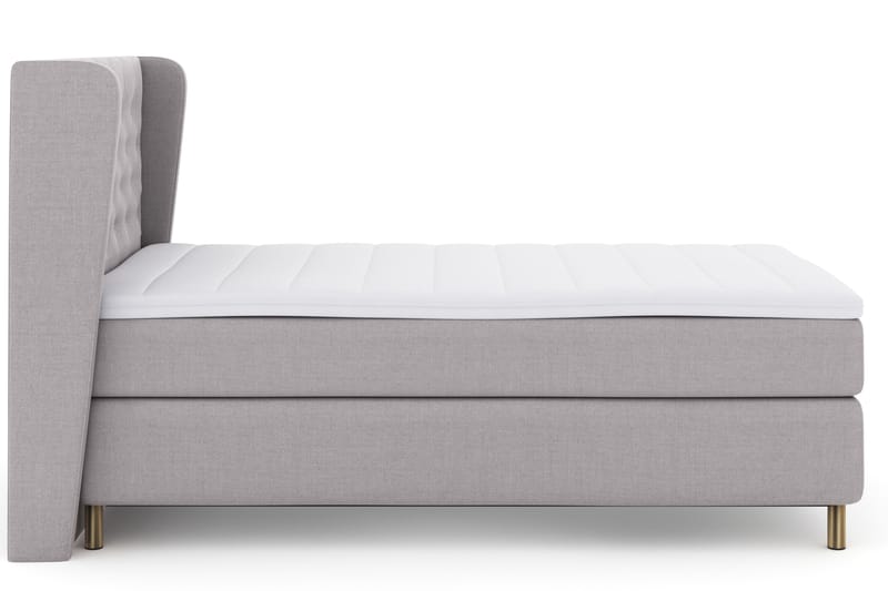 Sänkypaketti Choice No 3 120x200 Kova - Vaaleanharmaa/Kuparijalat - Huonekalut - Sänky - Jenkkisängyt