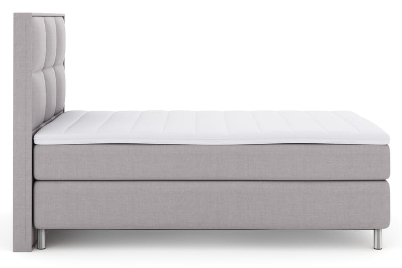 Sänkypaketti Choice No 3 120x200 Kova - Vaaleanharmaa/Metallijalat - Huonekalut - Sänky - Jenkkisängyt