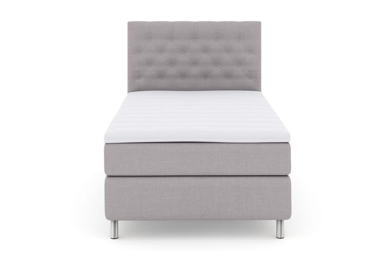 Sänkypaketti Choice No 3 120x200 Kova - Vaaleanharmaa/Metallijalat - Huonekalut - Sänky - Jenkkisängyt