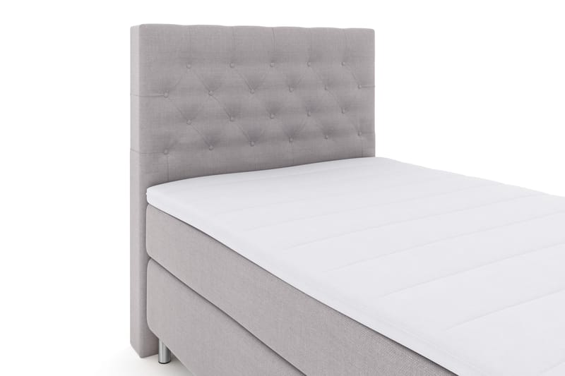 Sänkypaketti Choice No 3 120x200 Kova - Vaaleanharmaa/Metallijalat - Huonekalut - Sänky - Jenkkisängyt