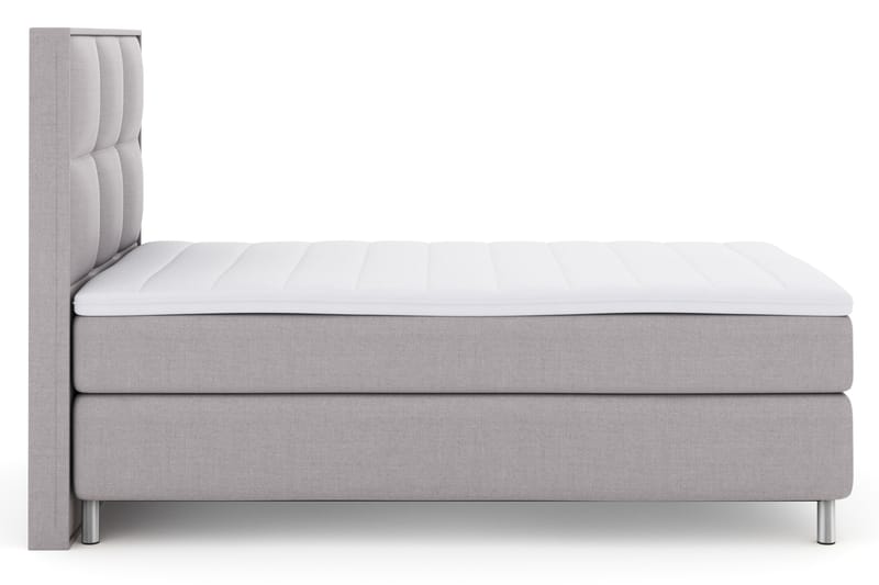 Sänkypaketti Choice No 3 120x200 Kova - Vaaleanharmaa/Metallijalat - Huonekalut - Sänky - Jenkkisängyt