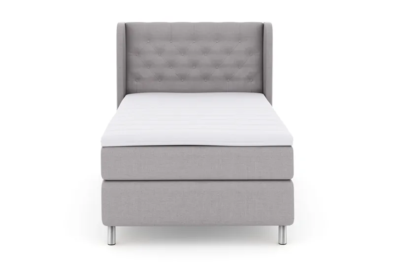 Sänkypaketti Choice No 3 120x200 Kova, Vaaleanharmaa/Metallijalat