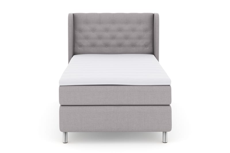 Sänkypaketti Choice No 3 120x200 Kova - Vaaleanharmaa/Metallijalat - Huonekalut - Sänky - Jenkkisängyt