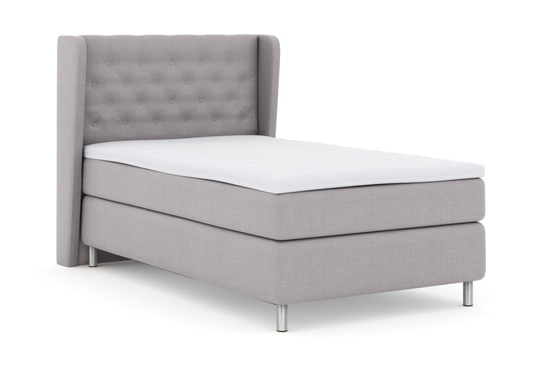 Sänkypaketti Choice No 3 120x200 Kova - Vaaleanharmaa/Metallijalat - Huonekalut - Sänky - Jenkkisängyt