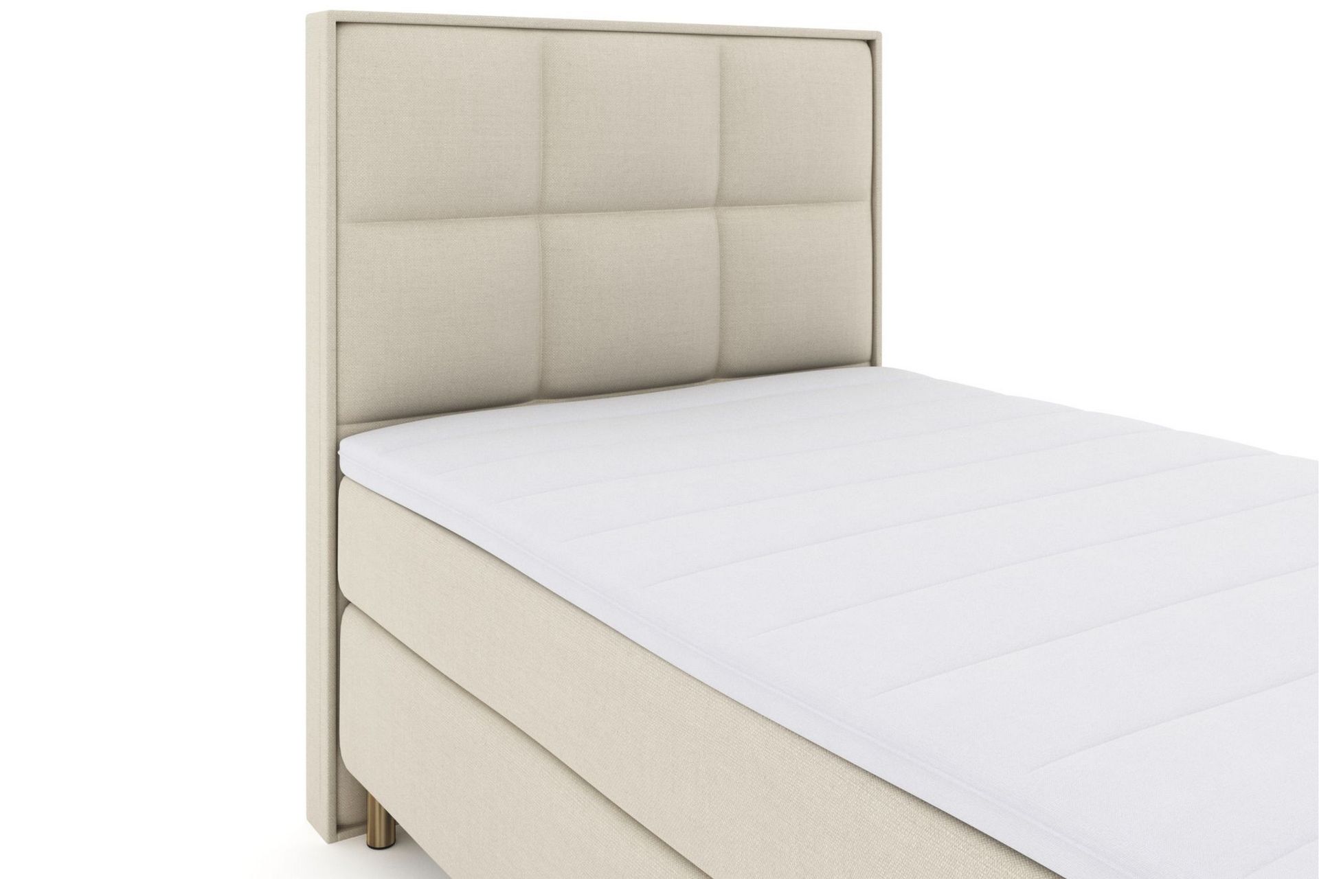 Sänkypaketti Choice No 3 120x200 Medium - Beige/Kuparijalat - Huonekalut - Sänky - Jenkkisängyt
