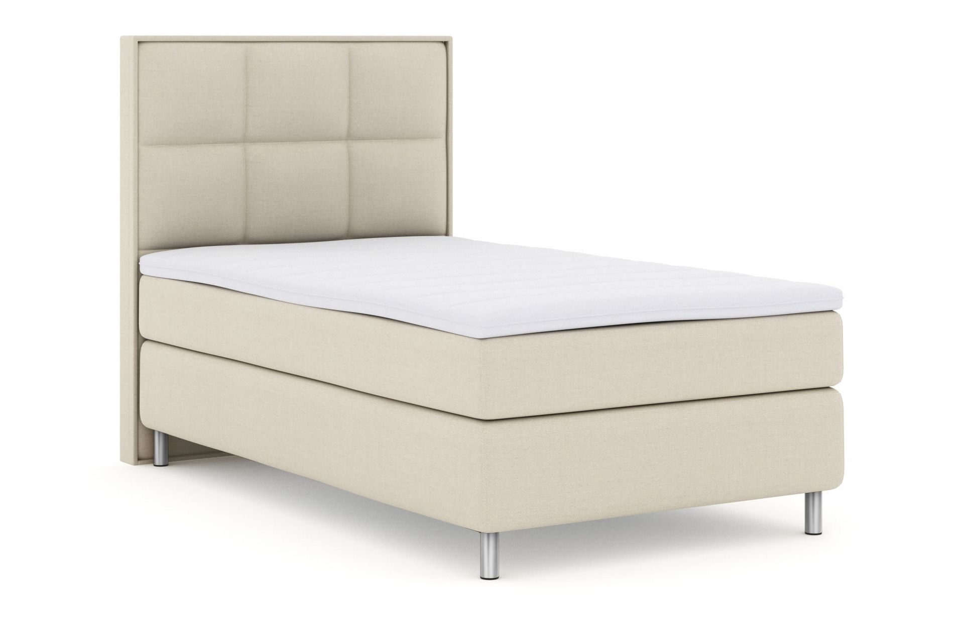 Sänkypaketti Choice No 3 120x200 Medium - Beige/Metallijalat - Huonekalut - Sänky - Jenkkisängyt
