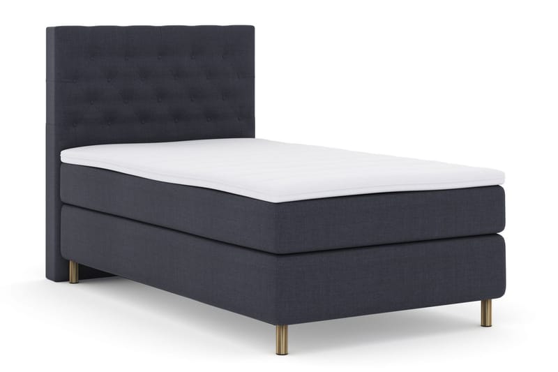 Sänkypaketti Choice No 3 120x200 Medium - Sininen/Kuparijalat - Huonekalut - Sänky - Jenkkisängyt