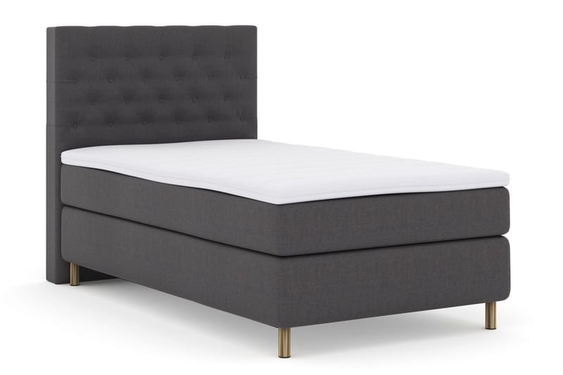 Sänkypaketti Choice No 3 120x200 Medium - Tummanharmaa/Kuparijalat - Huonekalut - Sänky - Jenkkisängyt