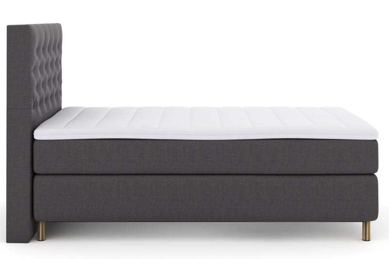 Sänkypaketti Choice No 3 120x200 Medium - Tummanharmaa/Kuparijalat - Huonekalut - Sänky - Jenkkisängyt