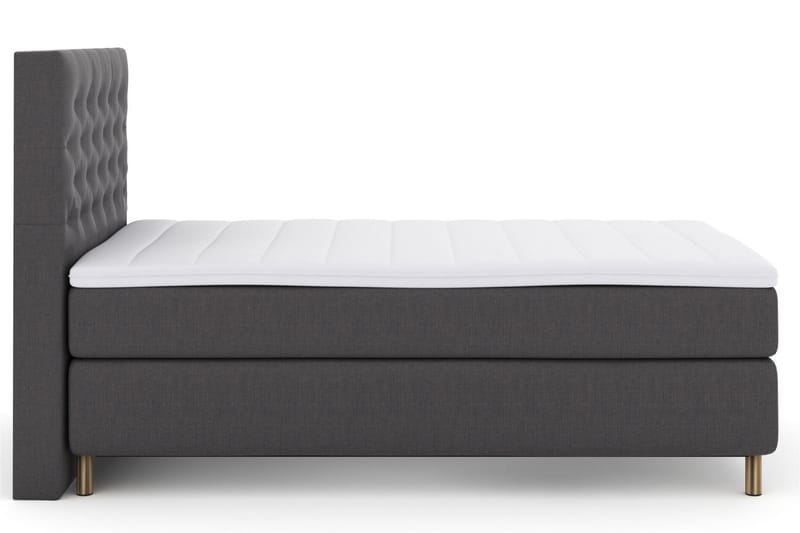 Sänkypaketti Choice No 3 120x200 Medium - Tummanharmaa/Kuparijalat - Huonekalut - Sänky - Jenkkisängyt