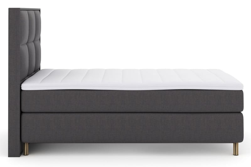 Sänkypaketti Choice No 3 120x200 Medium - Tummanharmaa/Kuparijalat - Huonekalut - Sänky - Jenkkisängyt