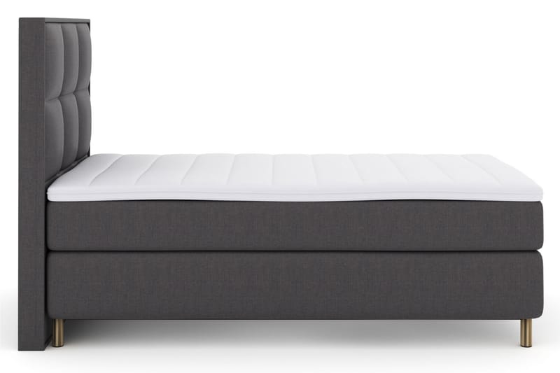Sänkypaketti Choice No 3 120x200 Medium - Tummanharmaa/Kuparijalat - Huonekalut - Sänky - Jenkkisängyt