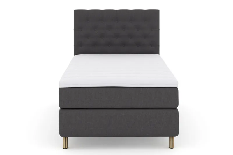 Sänkypaketti Choice No 3 120x200 Medium - Tummanharmaa/Kuparijalat - Huonekalut - Sänky - Jenkkisängyt