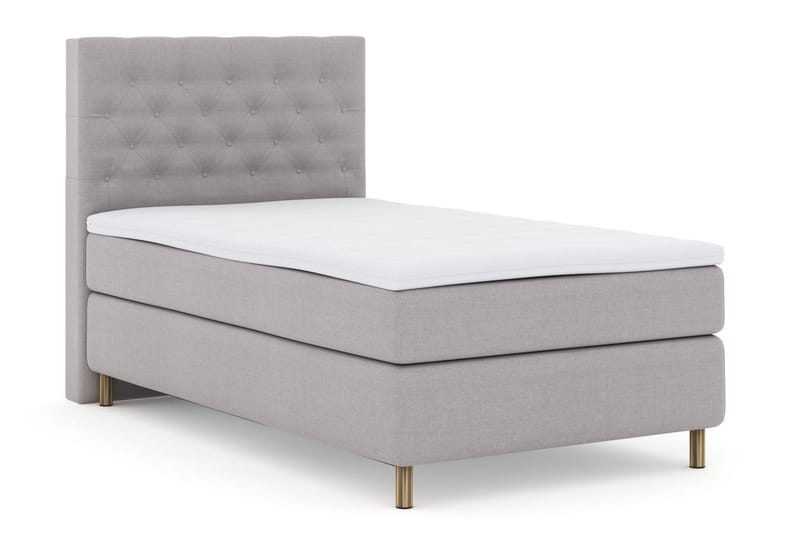 Sänkypaketti Choice No 3 120x200 Medium - Vaaleanharmaa/Kuparijalat - Huonekalut - Sänky - Jenkkisängyt