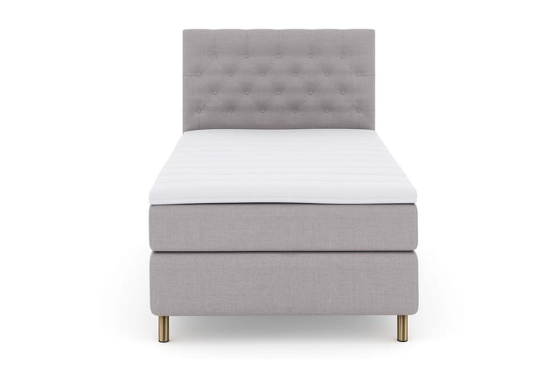 Sänkypaketti Choice No 3 120x200 Medium - Vaaleanharmaa/Kuparijalat - Huonekalut - Sänky - Jenkkisängyt