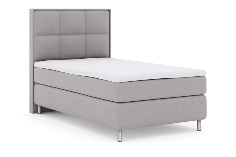 Sänkypaketti Choice No 3 120x200 Medium - Vaaleanharmaa/Metallijalat - Huonekalut - Sänky - Jenkkisängyt