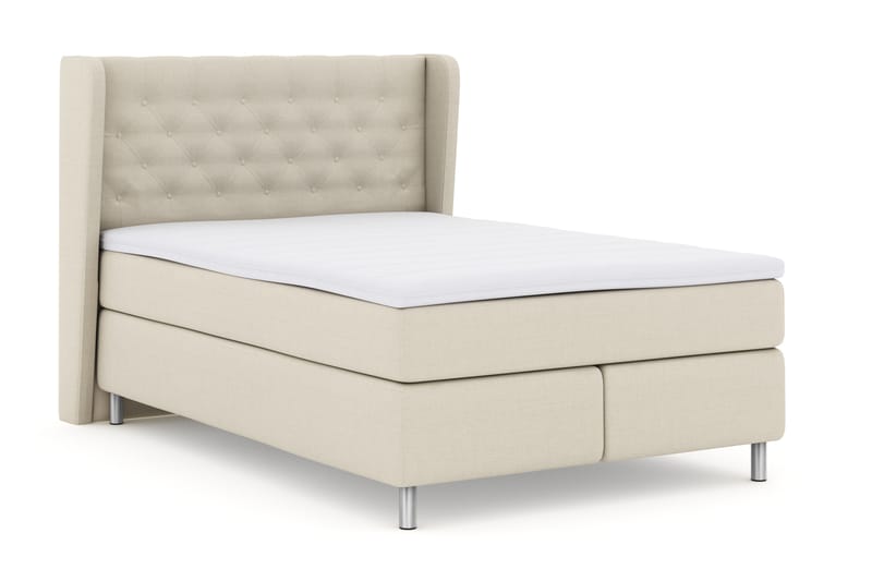 Sänkypaketti Choice No 3 140x200 Kova - Beige/Metallijalat - Huonekalut - Sänky - Jenkkisängyt