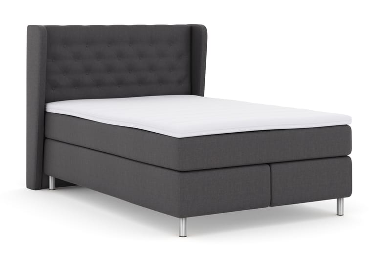Sänkypaketti Choice No 3 140x200 Kova - Tummanharmaa/Metallijalat - Huonekalut - Sänky - Jenkkisängyt