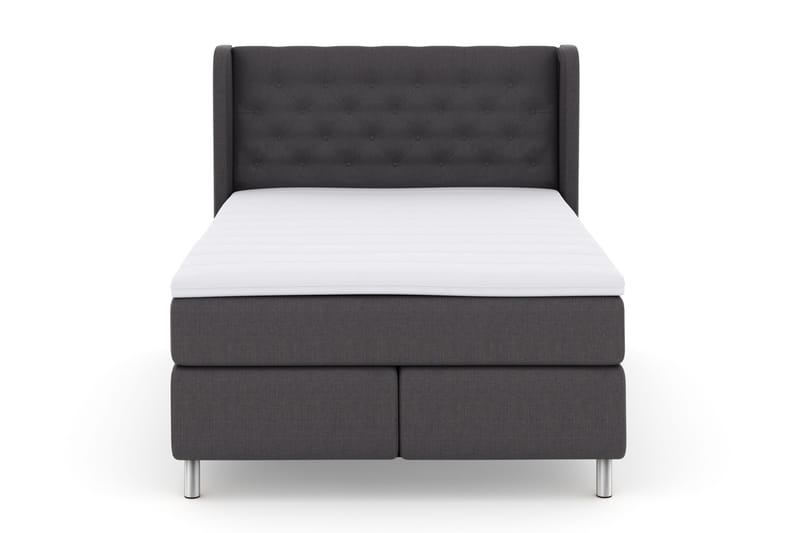 Sänkypaketti Choice No 3 140x200 Kova - Tummanharmaa/Metallijalat - Huonekalut - Sänky - Jenkkisängyt