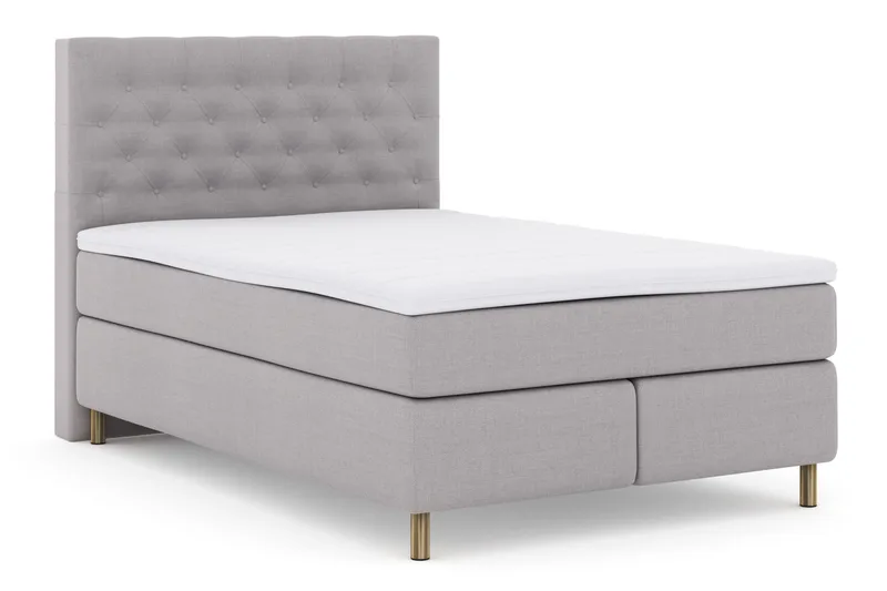 Sänkypaketti Choice No 3 140x200 Kova - Vaaleanharmaa/Kuparijalat - Huonekalut - Sänky - Jenkkisängyt